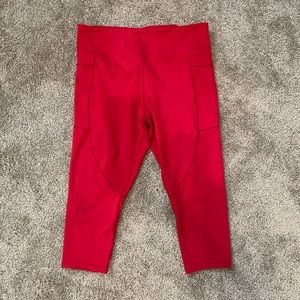 Zyia Red Light and Tight Crop Leggings